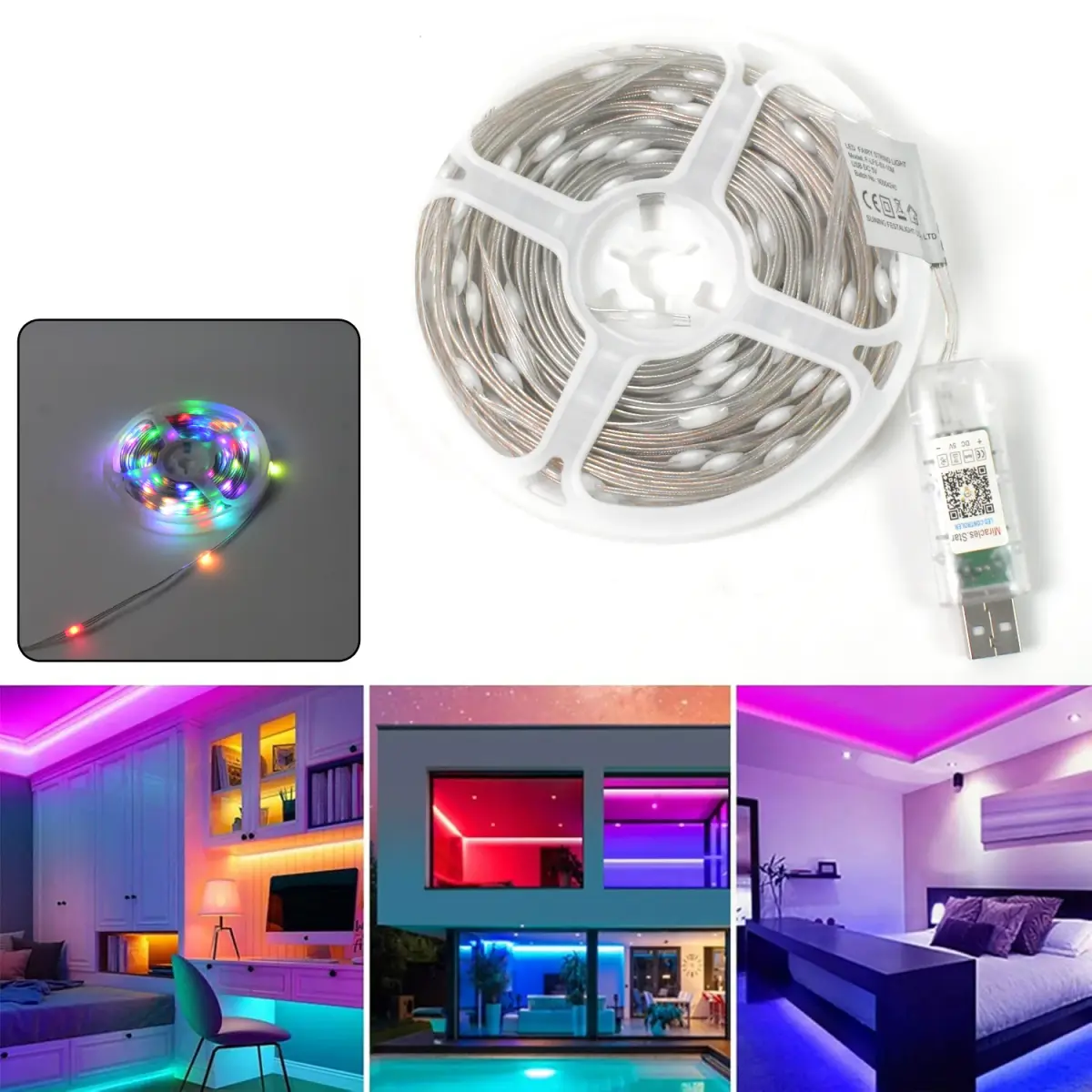 10 Meter USB Powered LED Strip Lights - Image 1