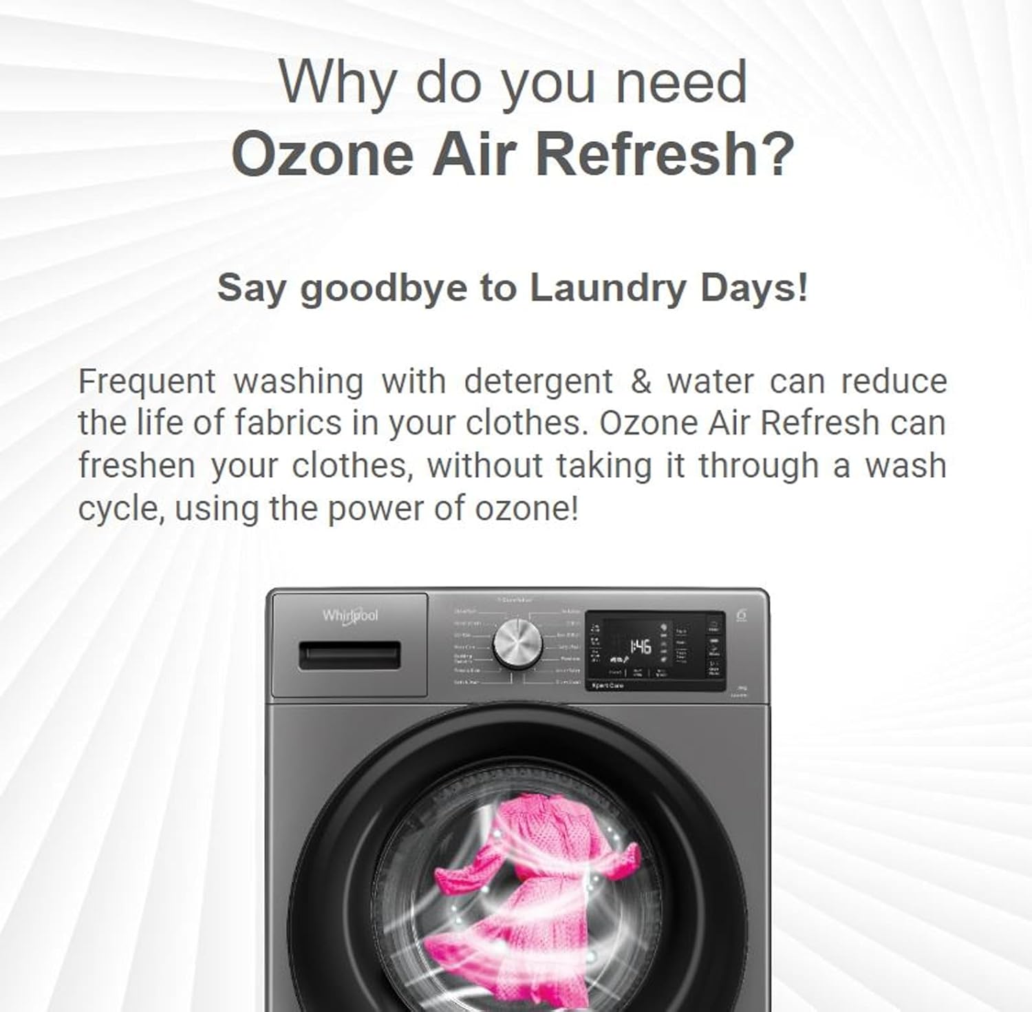 Whirlpool 9 Kg Ozone Technology 5 Star Inverter Front Load Fully